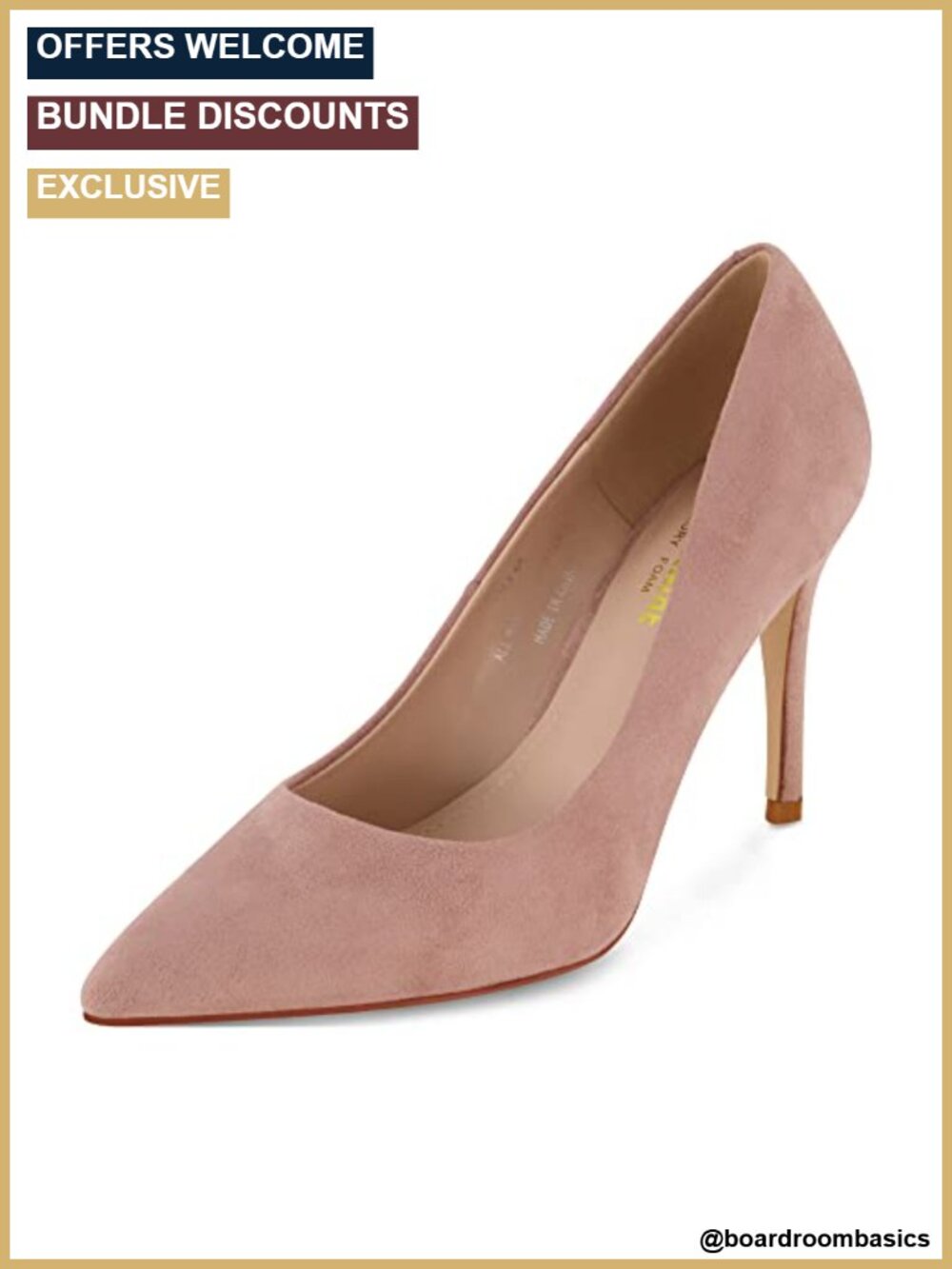 Cushioned Pointed Toe Pump Heels with Memory Foam, 3.5 inch